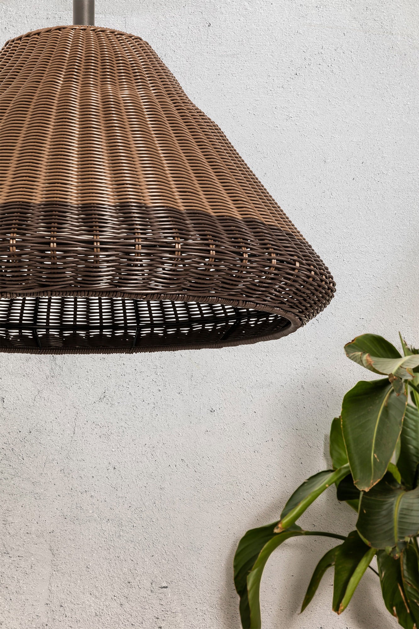 SAIGON OUT Grey/brown pendant lamp W70 cone cap