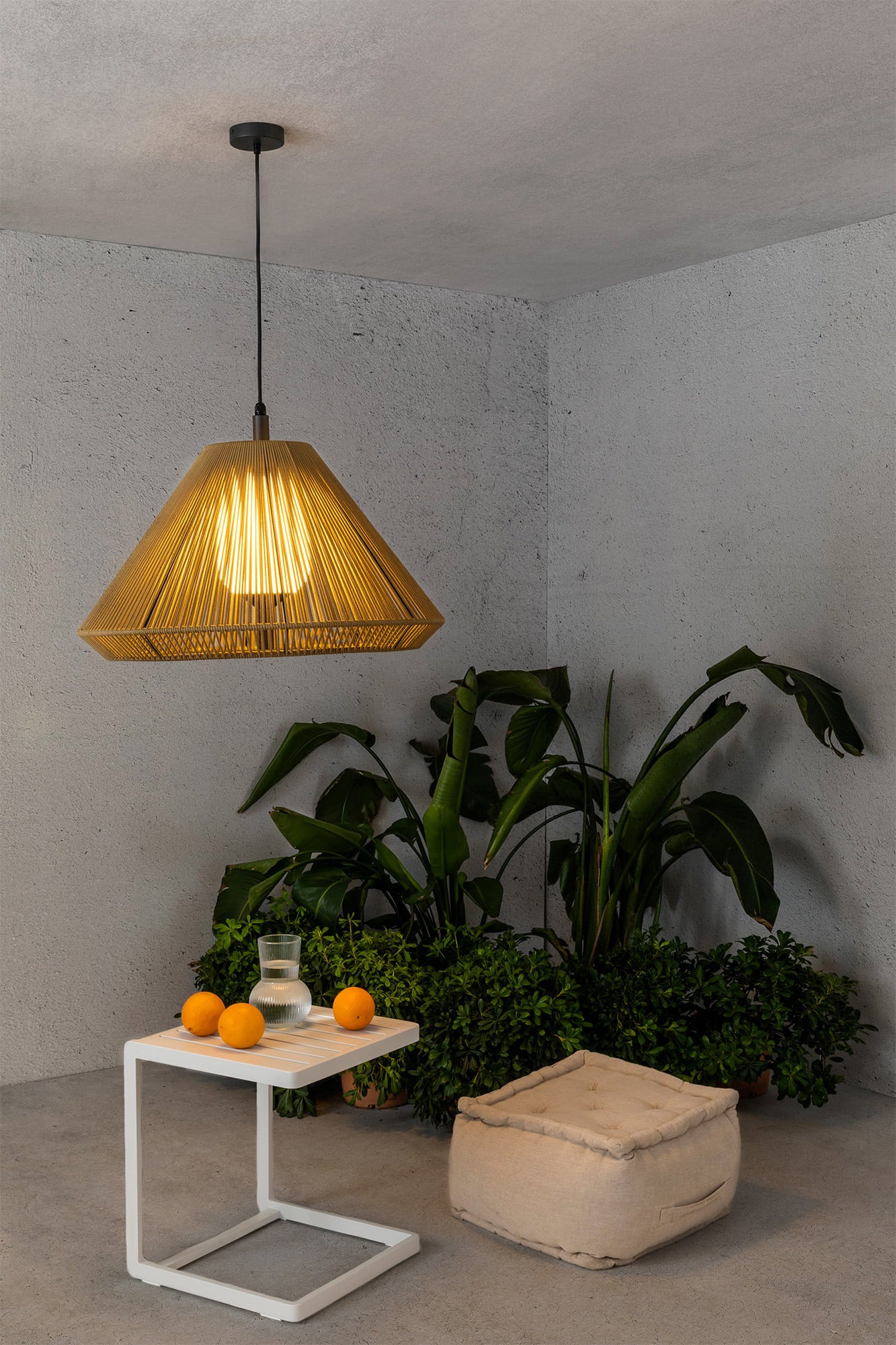 SAIGON OUT C70 Grey/beige pendant lamp cone cap