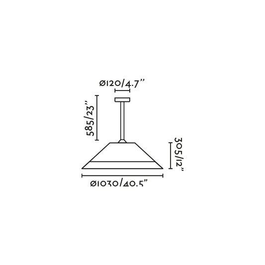 Pendant lamp SAIGOON OUT FIXED PENDANT H590 W100