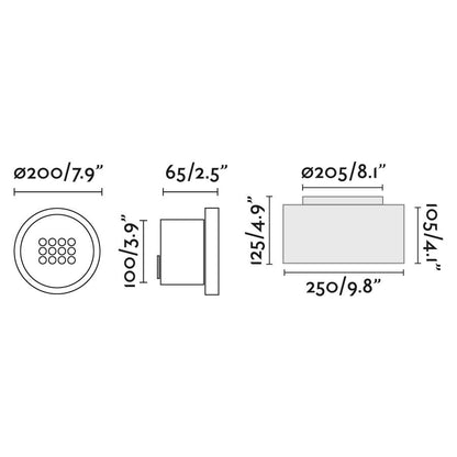 TRAS 25L Black recessed lamp 13º