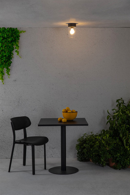 Lámpara de techo KILA 200 gris oscuro transparente