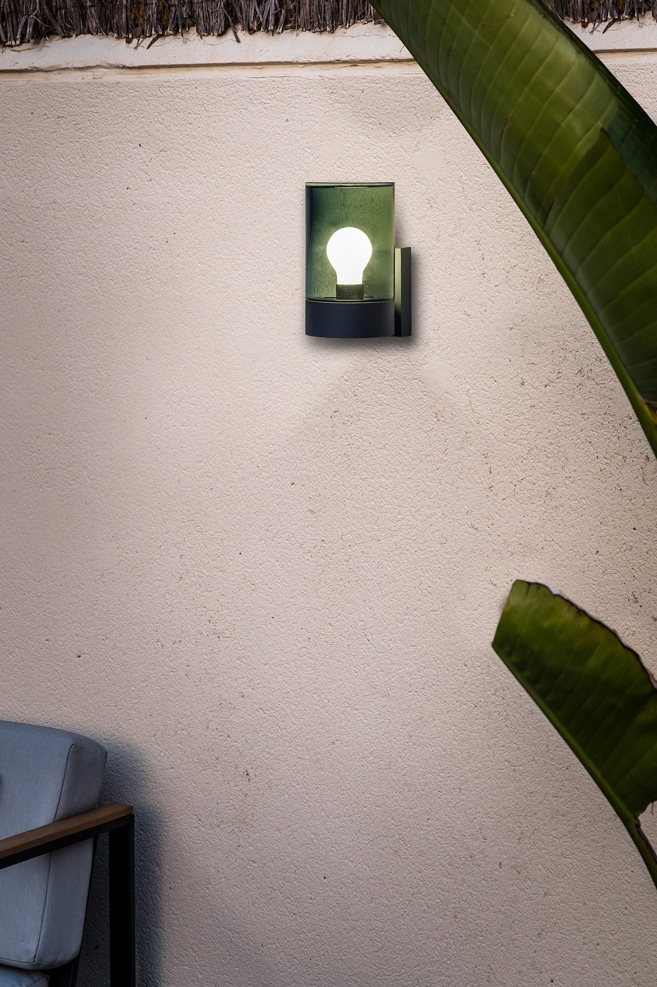 KILA Dark grey wall lamp smoked