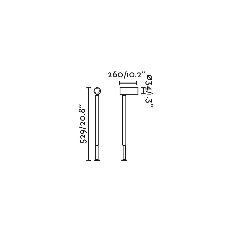 SAU XS 262 Spotlight/stake black 3000K 30º 24V