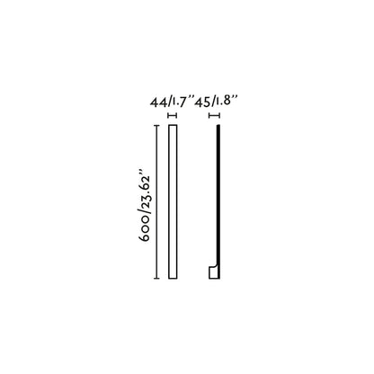 LIME 600 black wall lamp 4.5W 2700-3000-4000K