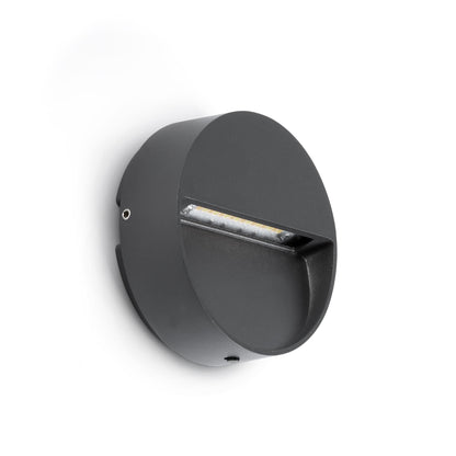 DUNE R Round wall applique in dark grey, 3W 4CCT
