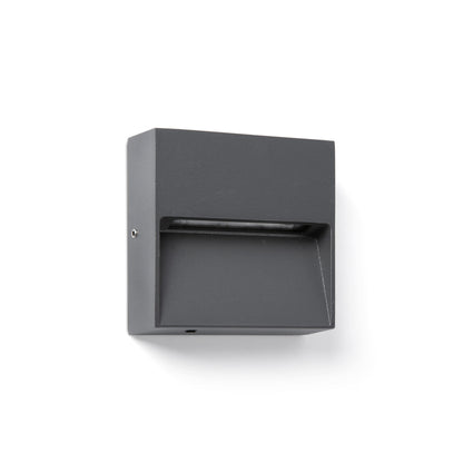 DUNE SQ Square wall applique in dark grey, 3W 4CCT