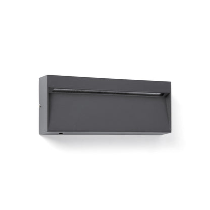 DUNE R Rectangular wall applique in dark grey, 6W 4CCT
