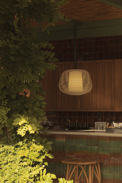 NARA M beige fixed pendant light 1xE27