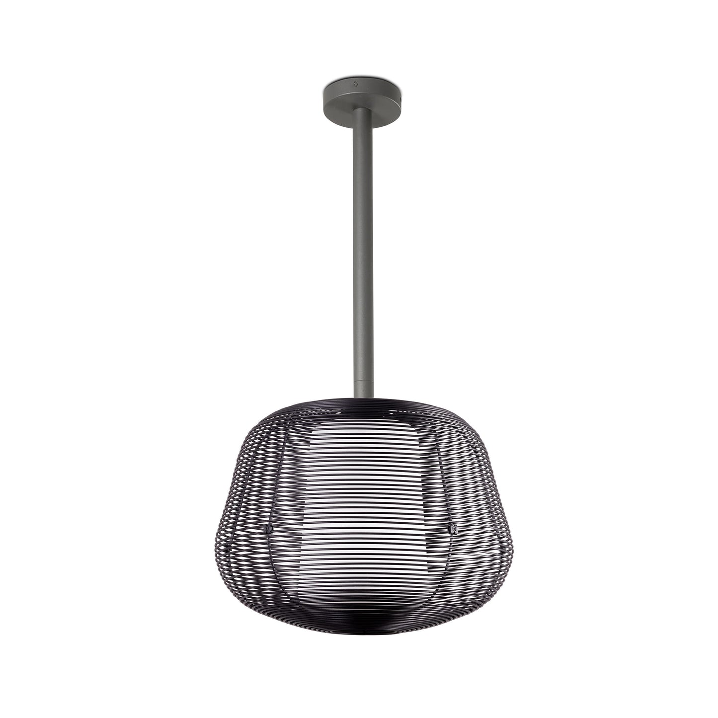 NARA M black fixed pendant light 1xE27