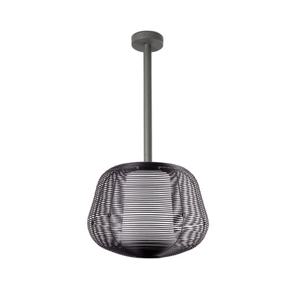 NARA M black fixed pendant light 1xE27