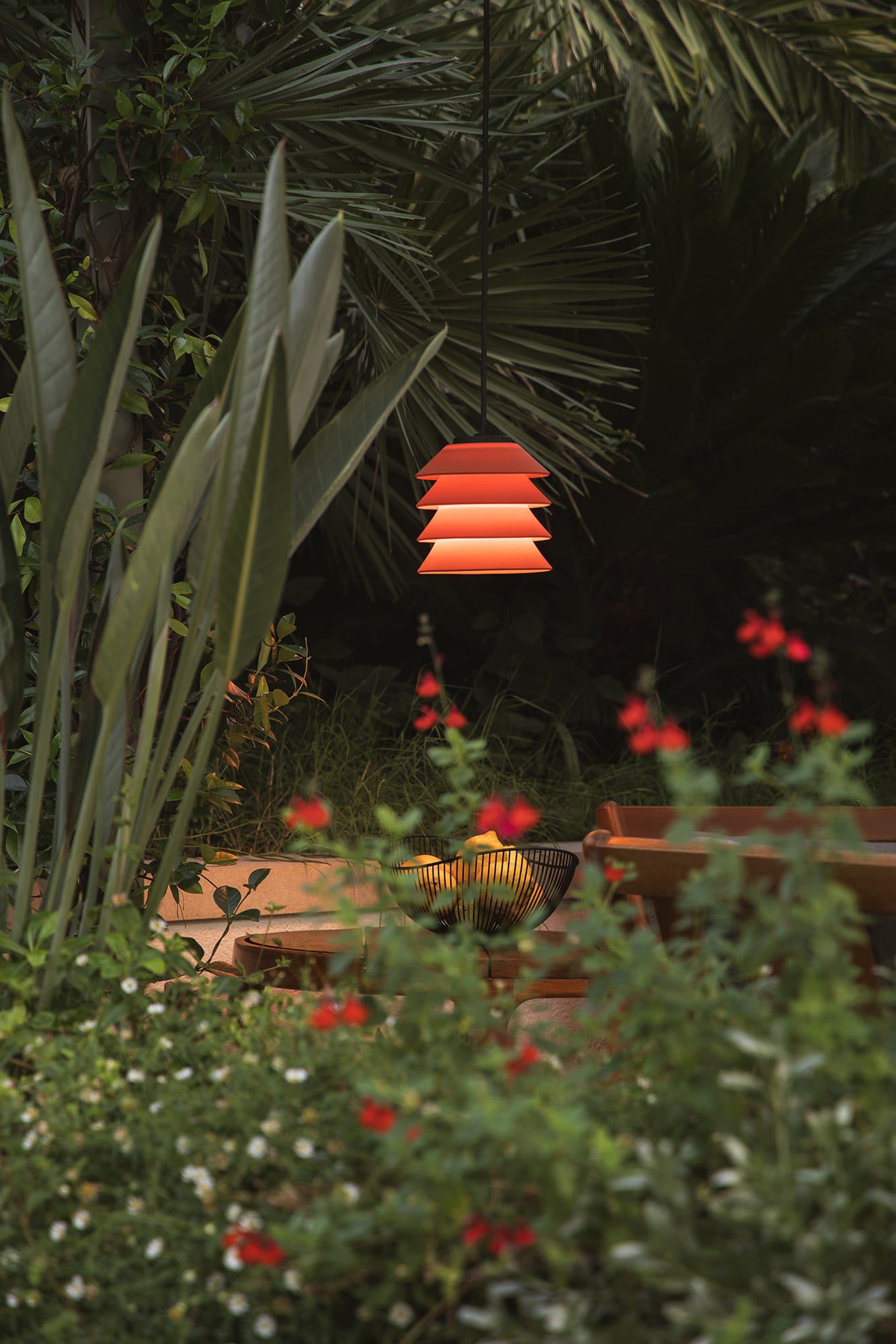 TOBA Orange pendant with canopy