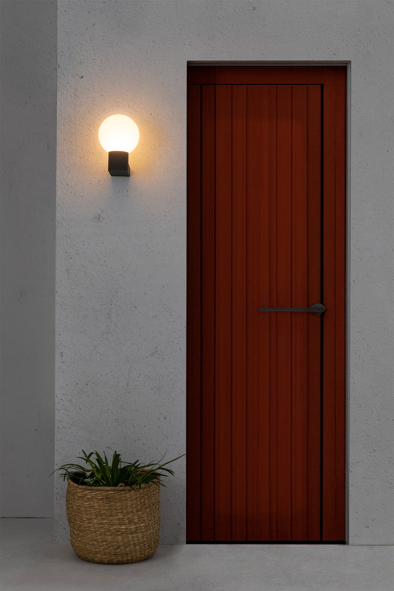 MOON Dark grey wall lamp