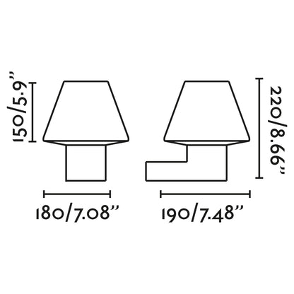 MISTU Dark grey wall lamp