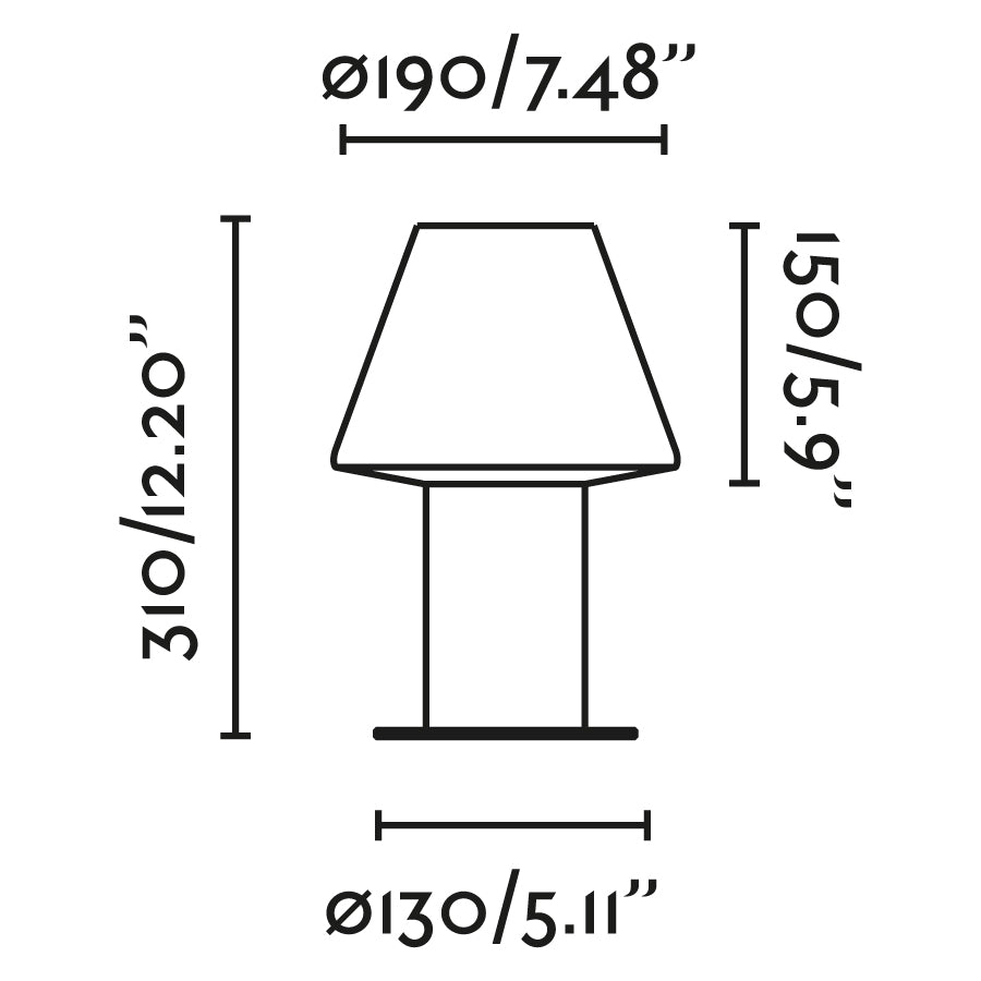 MISTU 310 Dark grey post lamp