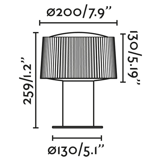 Wall-top or ground lamp DARK GREY WALL-MOUNTED MUFFIN H300 1XE27 MAX 15W