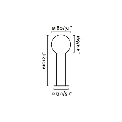 MOON 610 Dark grey post lamp