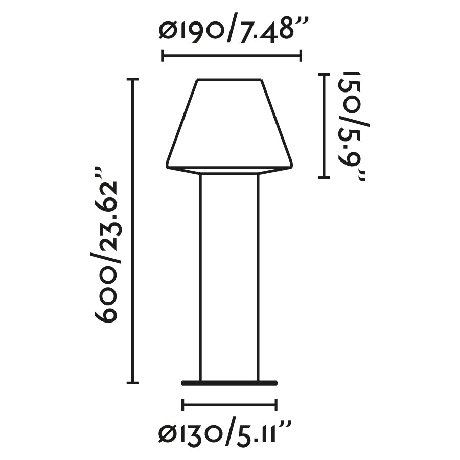 MISTU 600 Dark grey beacon lamp