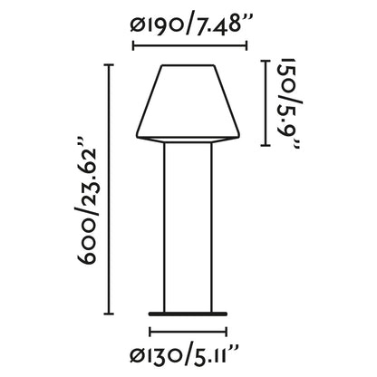 MISTU 600 Dark grey beacon lamp