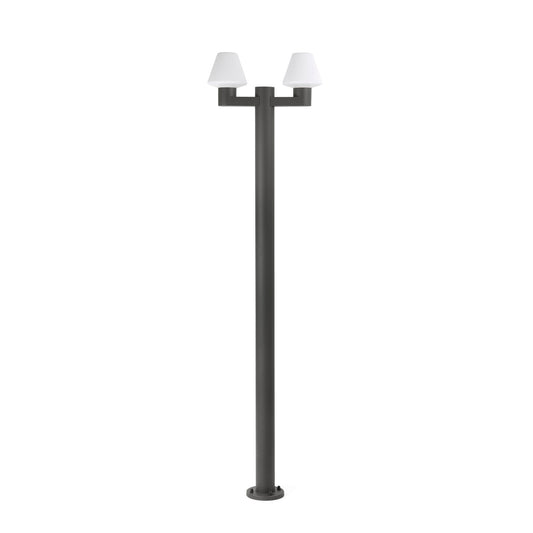 Lámpara de pie MISTU 2L gris oscuro