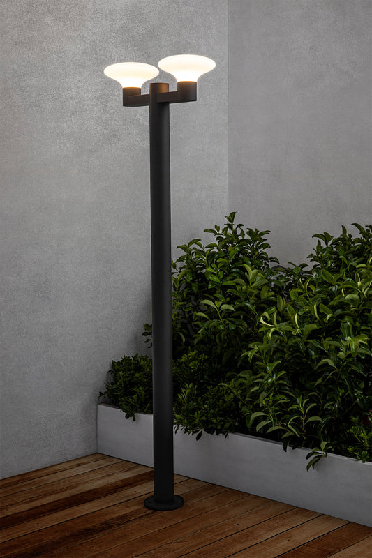 Street light BLUBS DARK GREY STREET STREET 2XE27 MAX 15W