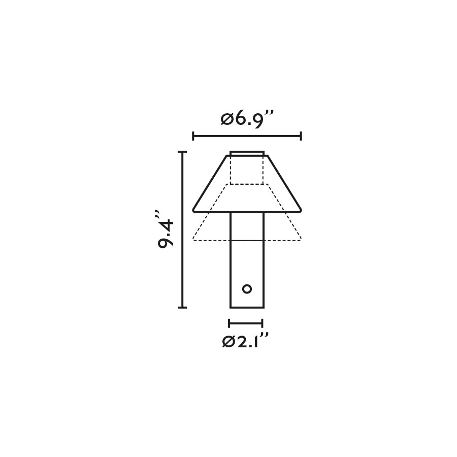 FUJI Black portable lamp