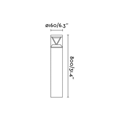 RUSH 800 Dark grey beacon lamp 3000K 180º
