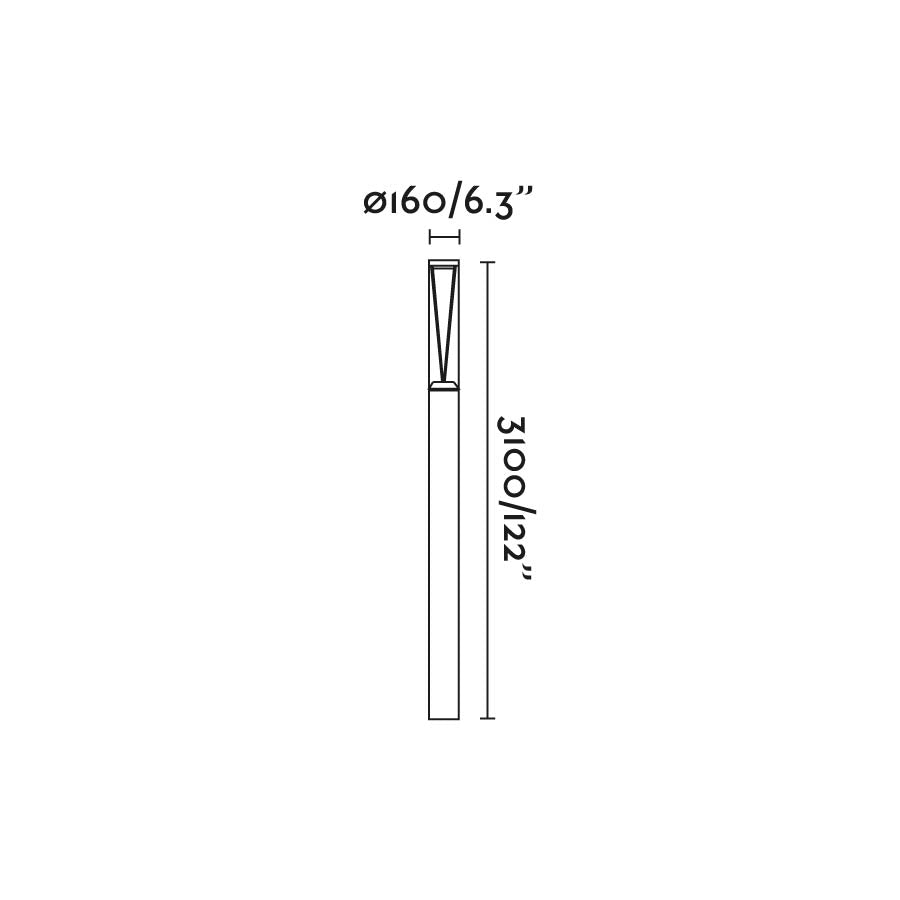 RUSH 3100 Dark grey pole lamp 3.1M 4000K 180º