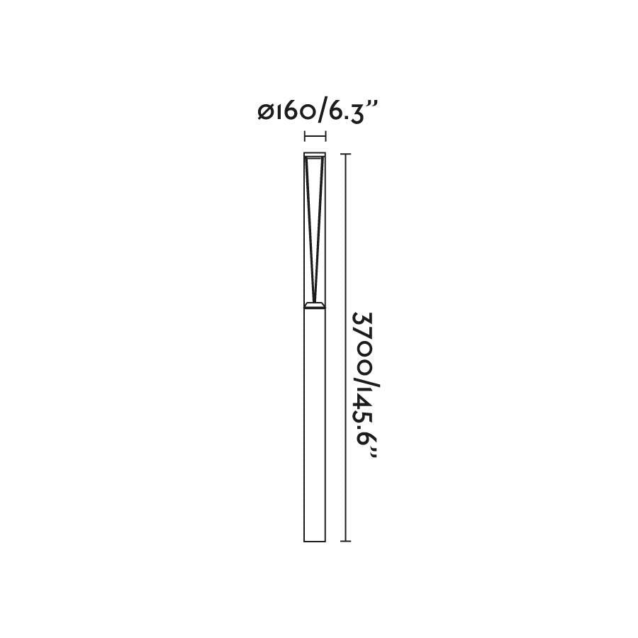RUSH 3700 Dark grey pole lamp 4000K 360º wide DALI