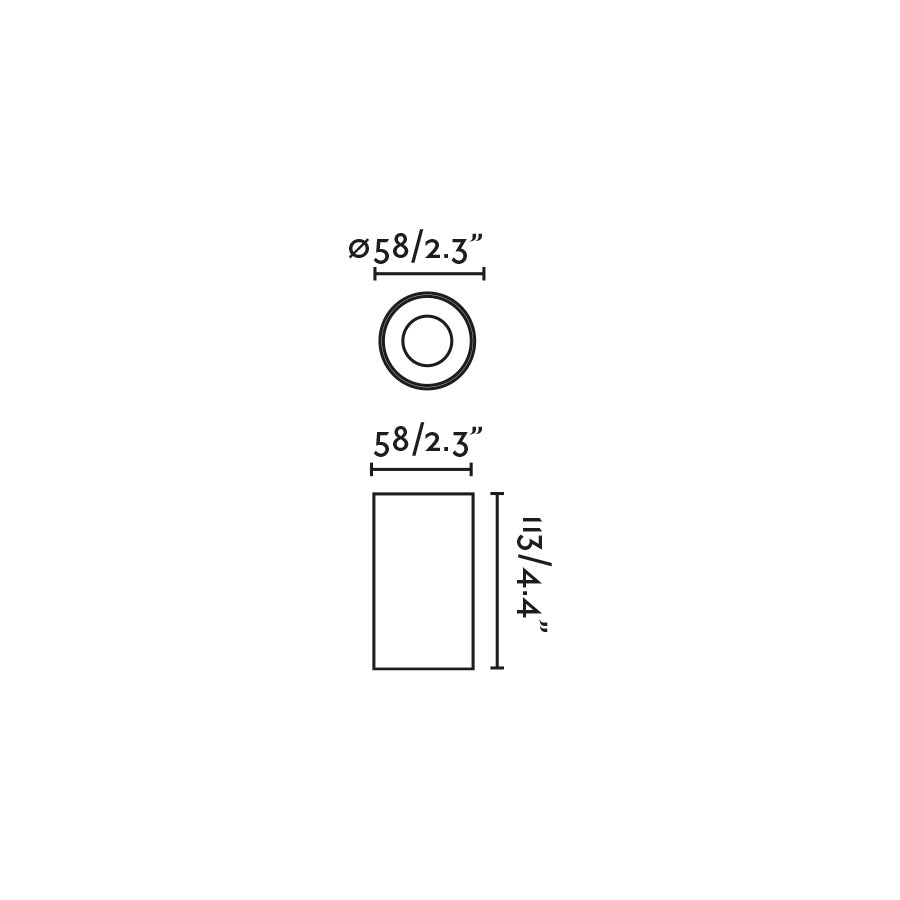 PUK 58 Black downlight lamp 15° 2700K