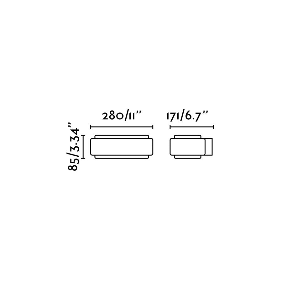 STICKER Dark grey wall lamp