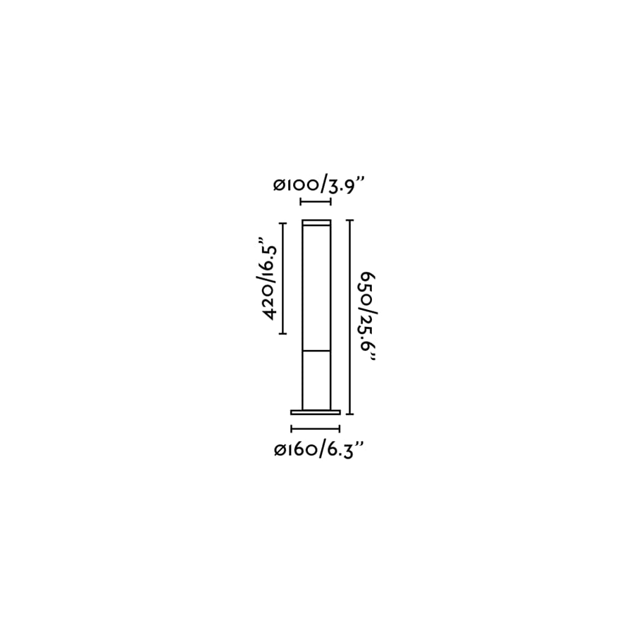TURA 650 Dark grey beacon lamp