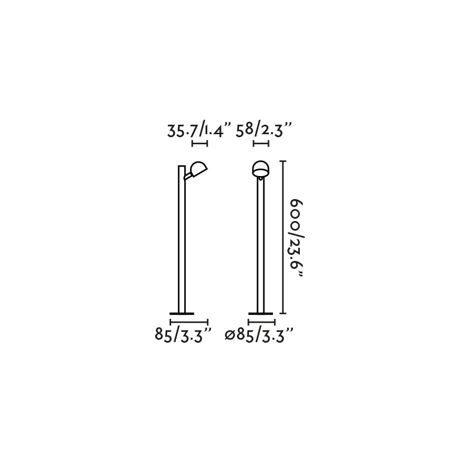 BROT 600 Black beacon lamp
