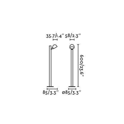 BROT 600 Black beacon lamp