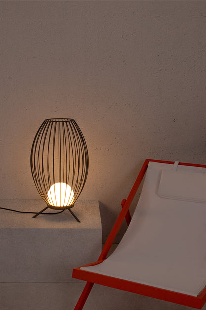 CAGE Dark grey portable lamp