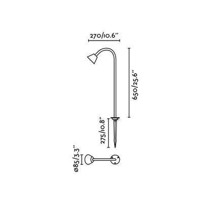 LILY 650 must teravikuga valgusti 24 V