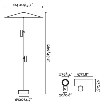 CLAP 1266 Black beacon 2x6W 3000K 38º with screen