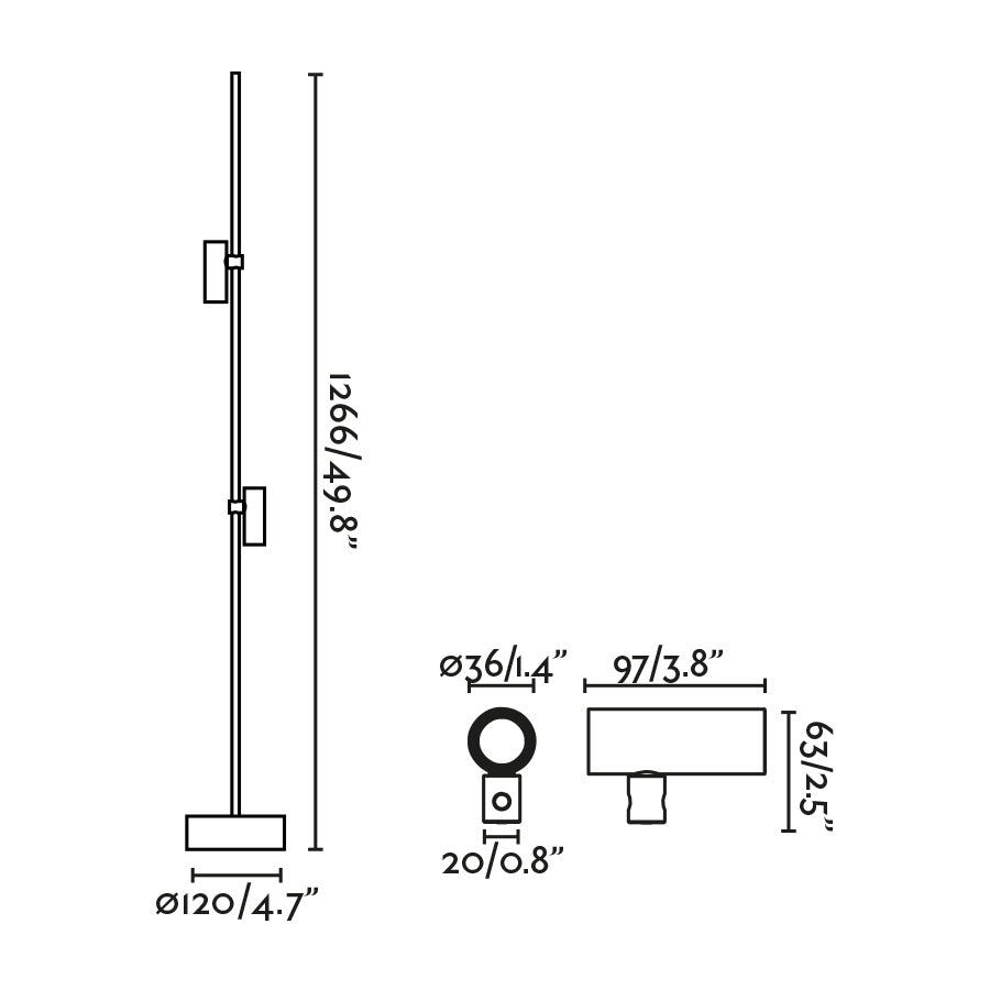 CLAP 1266 Black beacon 2x6W 3000K 38º