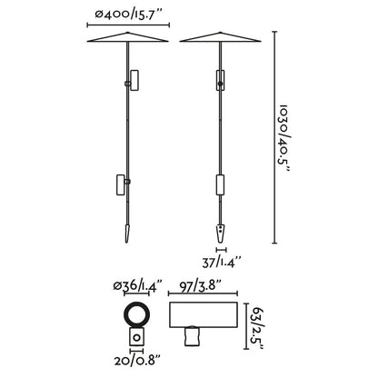 CLAP 1030 Must teravik 2x6W 3000K 38º ekraaniga 24V