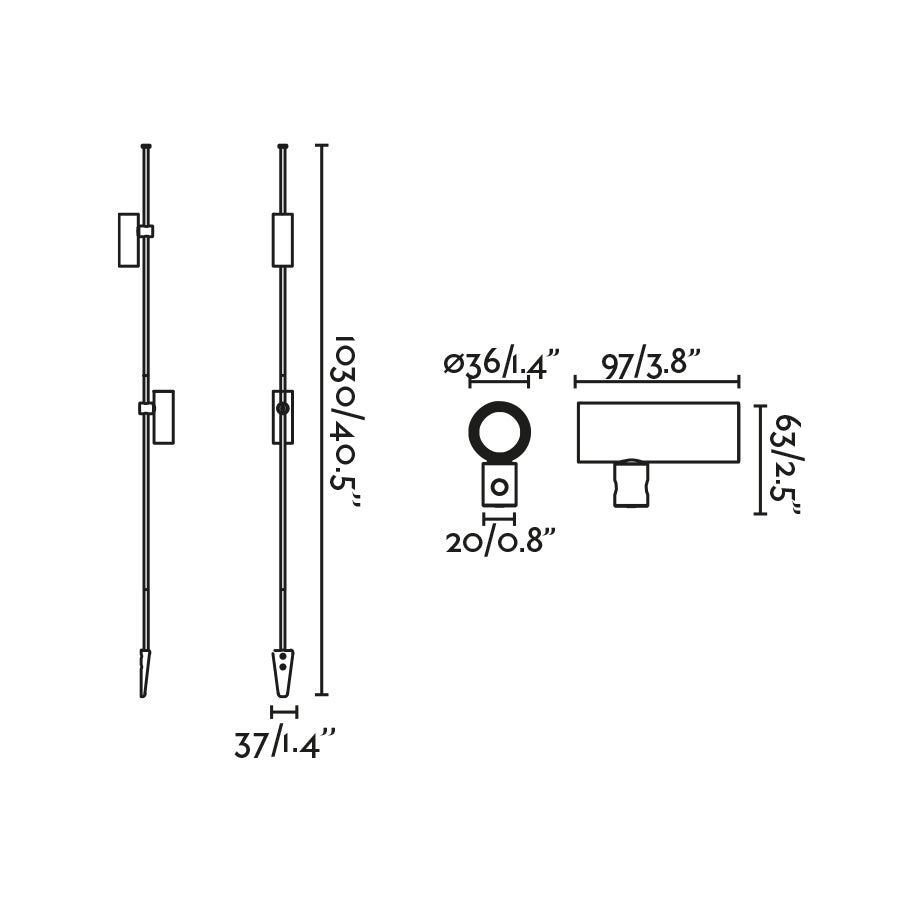 CLAP 1030 Black spike 2x6W 3000K 38º 24V