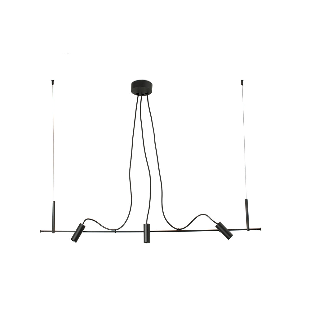 Rippvalgusti CLAP LINEAR BLACK PENDANT LIGHT 3X6W 3000K 38°