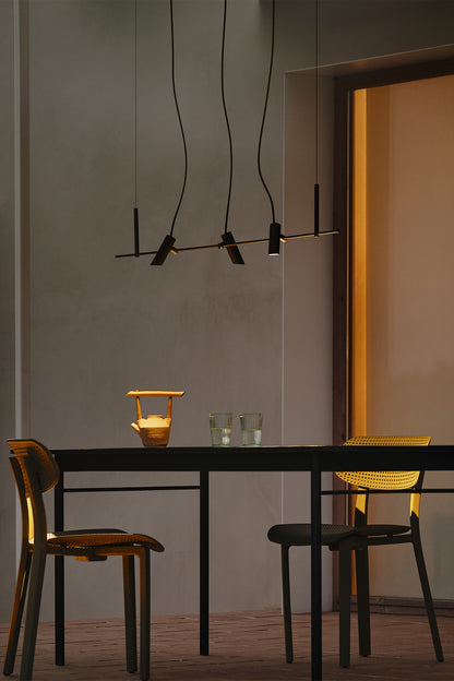 CLAP Black linear Pendant 3x6W 3000K 38º