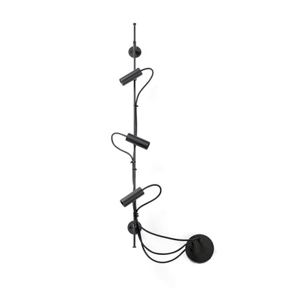 CLAP Black linear wall lamp/ceiling 3x6W 3000K 38º