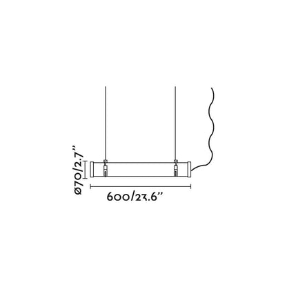 SCUBA 600 Chrome pendant lamp 20W