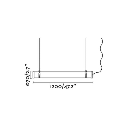 SCUBA 1200 Chrome pendant lamp 36W