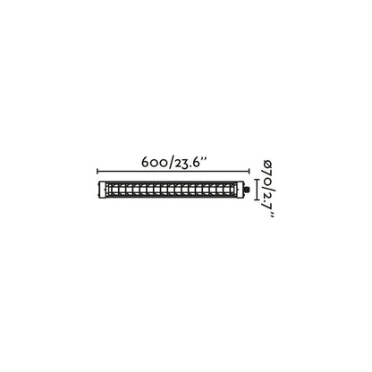 SCUBA LOUVER 600 Black wall lamp 20W