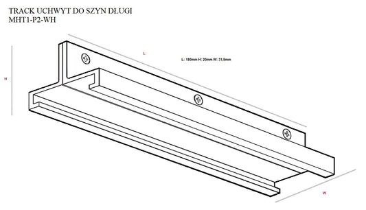 Maxlight MHT1-P2-WH Track bracket, long