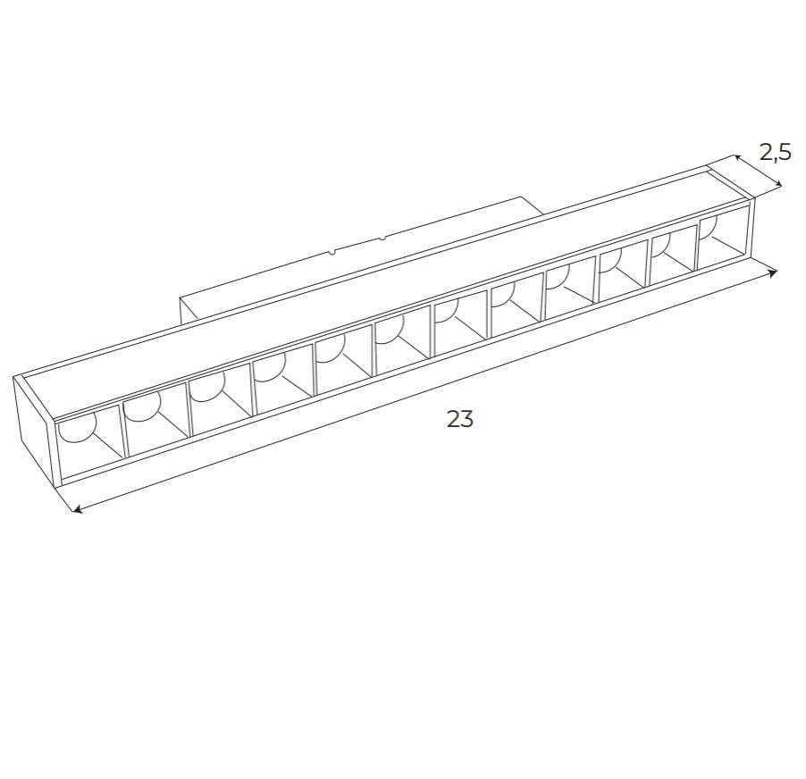 Maxlight M0004Z магнитная линейная решётка 23cm Zigbee
