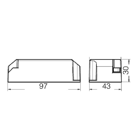 Controlador y transformador DRIVER 5-38W 300-1050mA DC 10-54V DALI