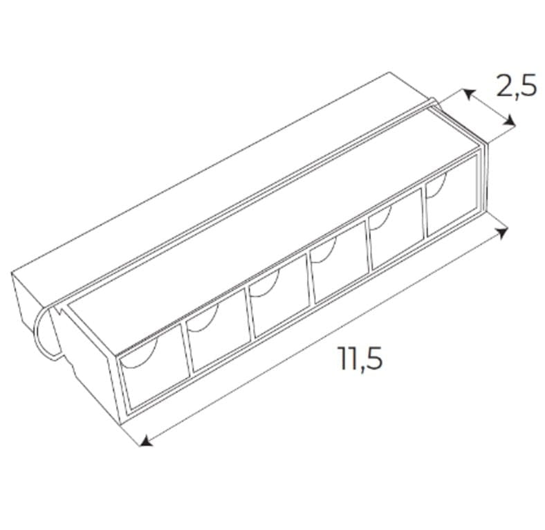 Maxlight M0003Z магнитная линейная решётка 11cm Zigbee