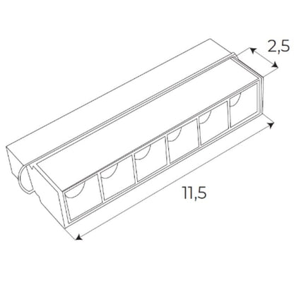 Maxlight M0003Z магнитная линейная решётка 11cm Zigbee